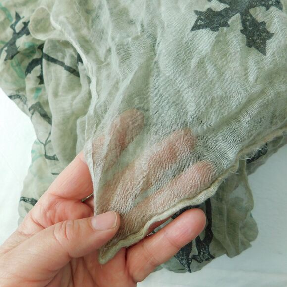 Affliction Live Fast Unisex GIANT Gauze Wrap Scarf 72x60 Beige Multicolor NWT - Picture 13 of 16